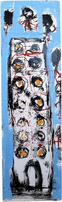 cod.39 opera in polistirolo smalto e acrilico dim.25x50x140