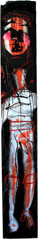 cod.042 opera in polistirolo smalto e acrilico 25x30x200 anno 2010