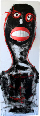 cod.043 opera in polistirolo e plastica dim.50x20x160 anno 2010